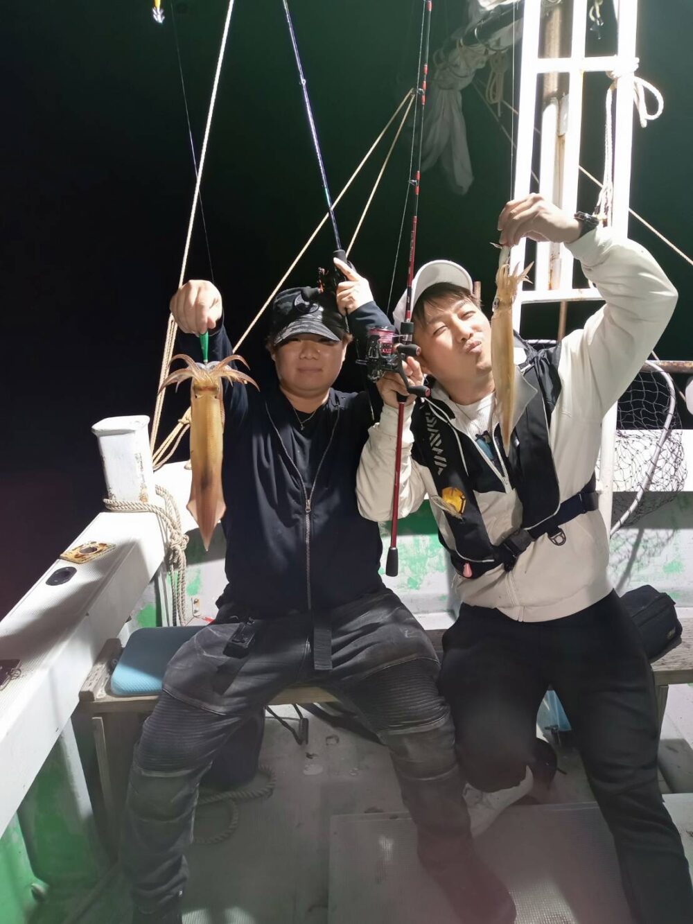 壱岐の船釣りで釣れたヤリイカ
