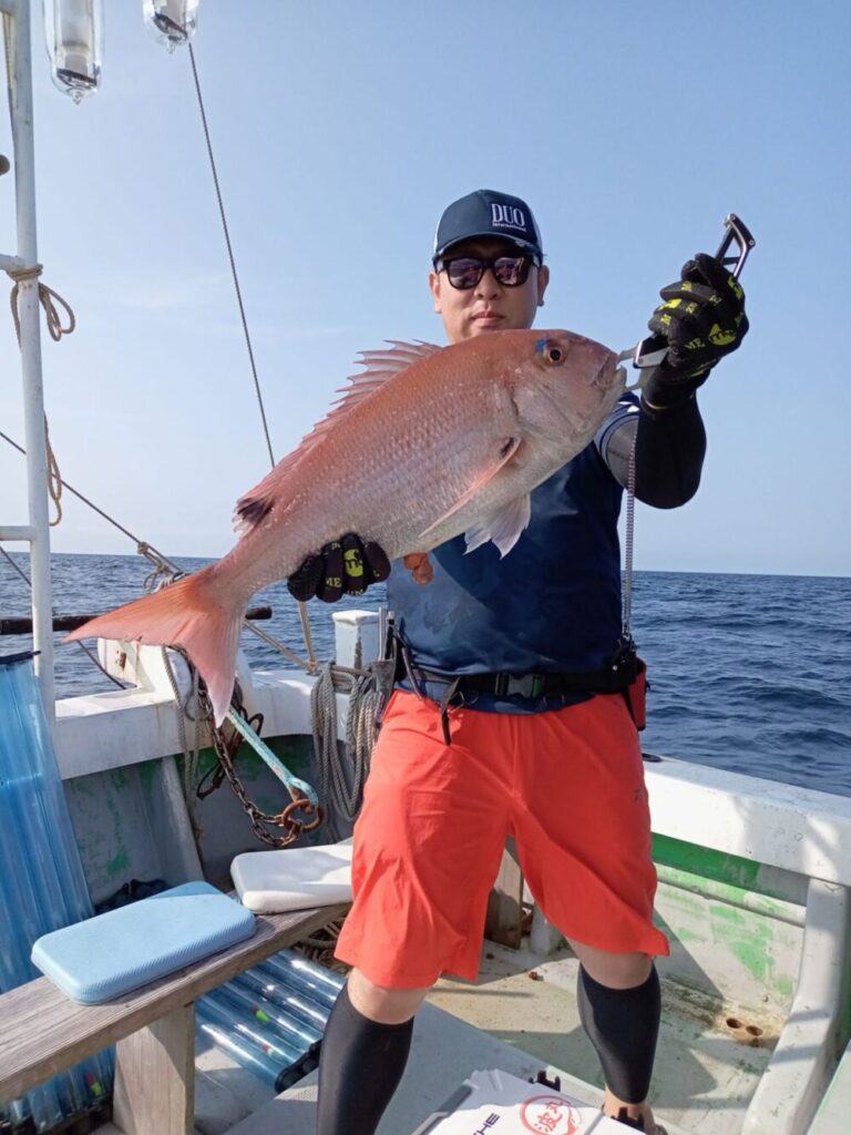 壱岐の遊漁船流星Ⅱで釣れたマダイ