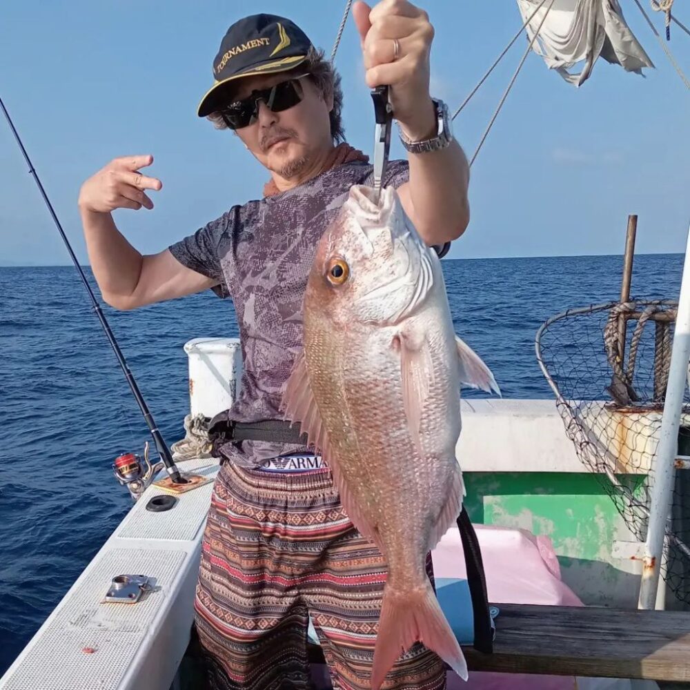 壱岐の遊漁船流星Ⅱで釣れたマダイ