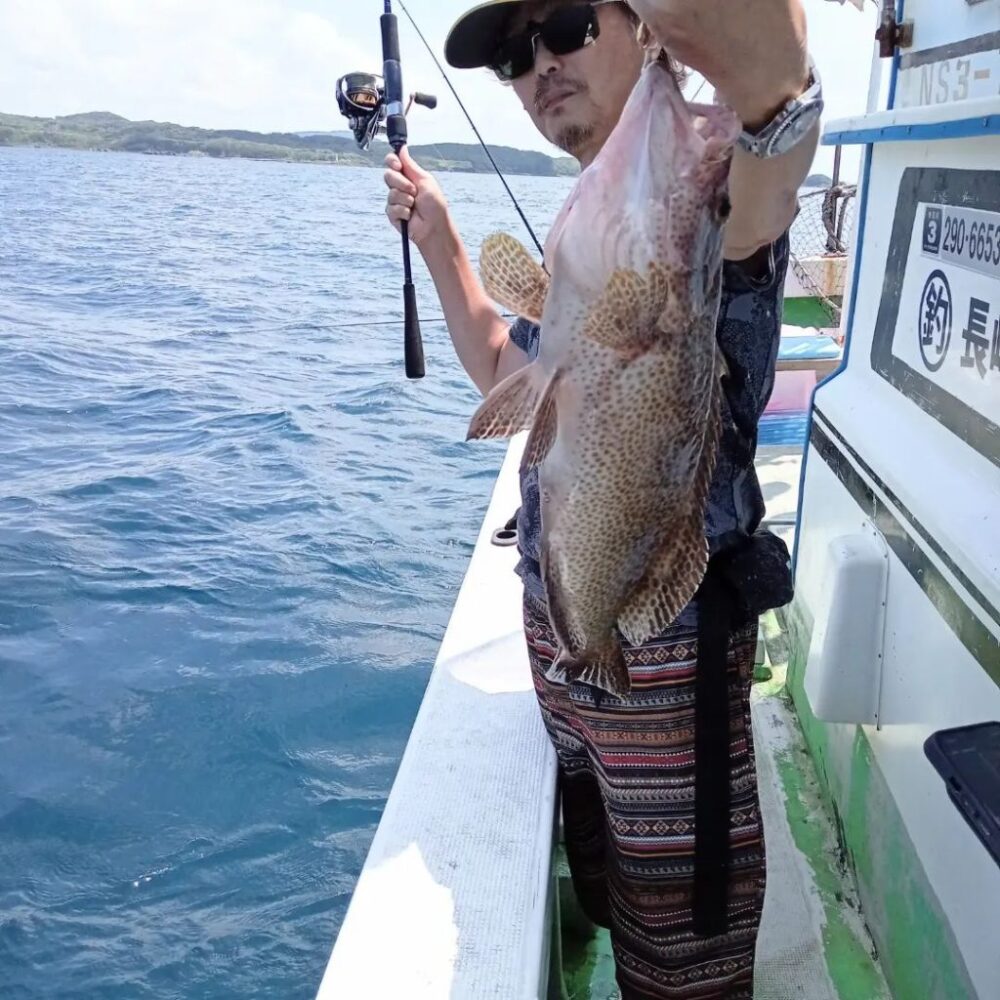 壱岐の遊漁船流星Ⅱで釣れたオオモンハタ