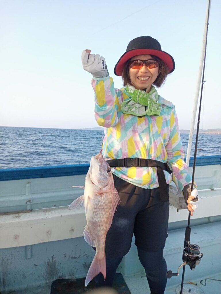 壱岐の遊漁船流星Ⅱで釣れたマダイ