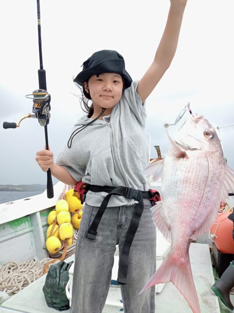 壱岐の遊漁船流星Ⅱで釣れたマダイ