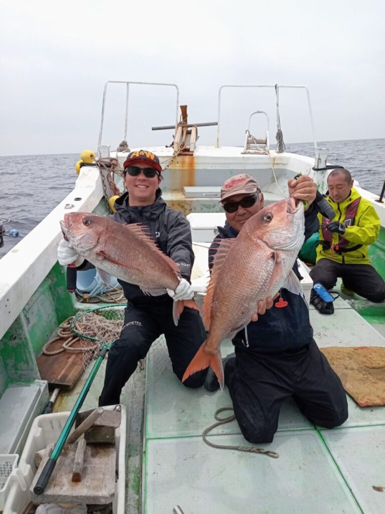 壱岐の遊漁船流星Ⅱで釣れたマダイ