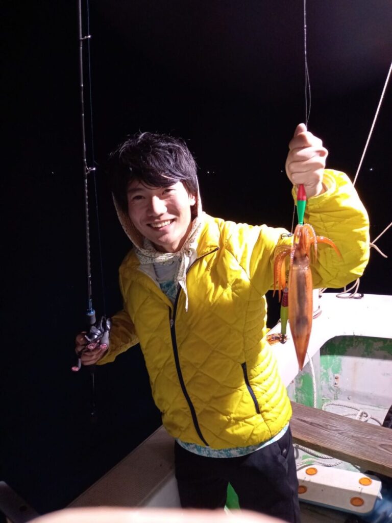 壱岐の遊漁船流星Ⅱで釣れたスルキイカ