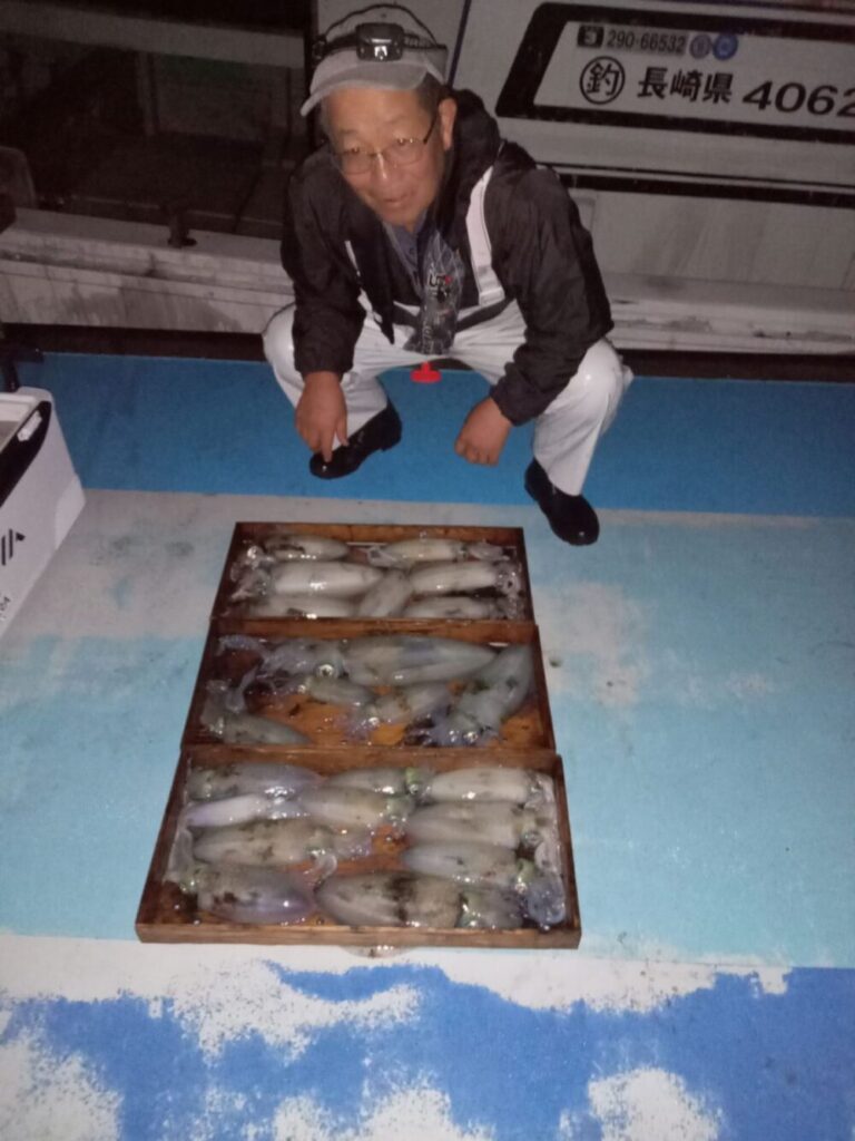 壱岐の遊漁船流星Ⅱで釣れたアオリイカ